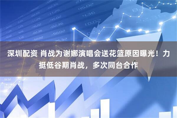 深圳配资 肖战为谢娜演唱会送花篮原因曝光！力挺低谷期肖战，多次同台合作